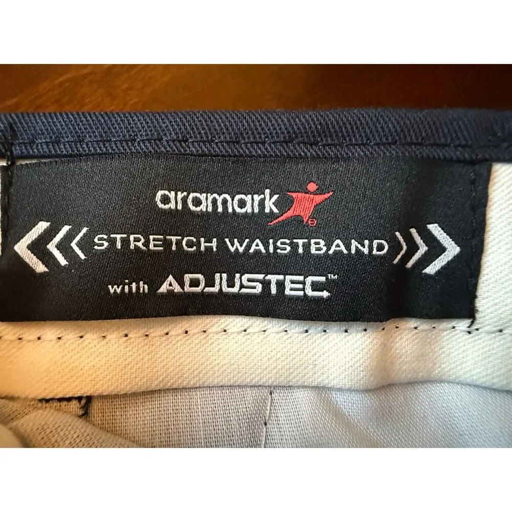 Lot of 2 Aramark Men's Work Cargo Shorts 40R Navy Adjustec Stretch Gorpcore